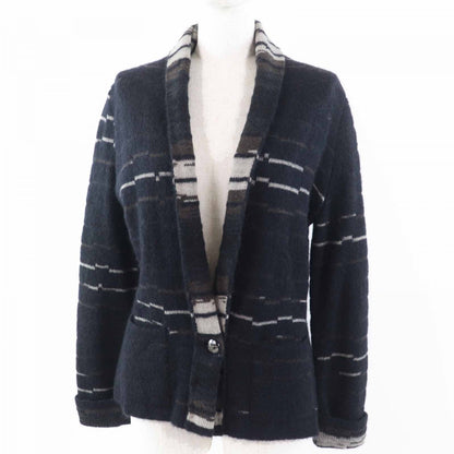 CHANEL cardigan 09A P36148 Main: 60% wool, Main: 25% mohair, Main: 15% paper Dark navy Women 42