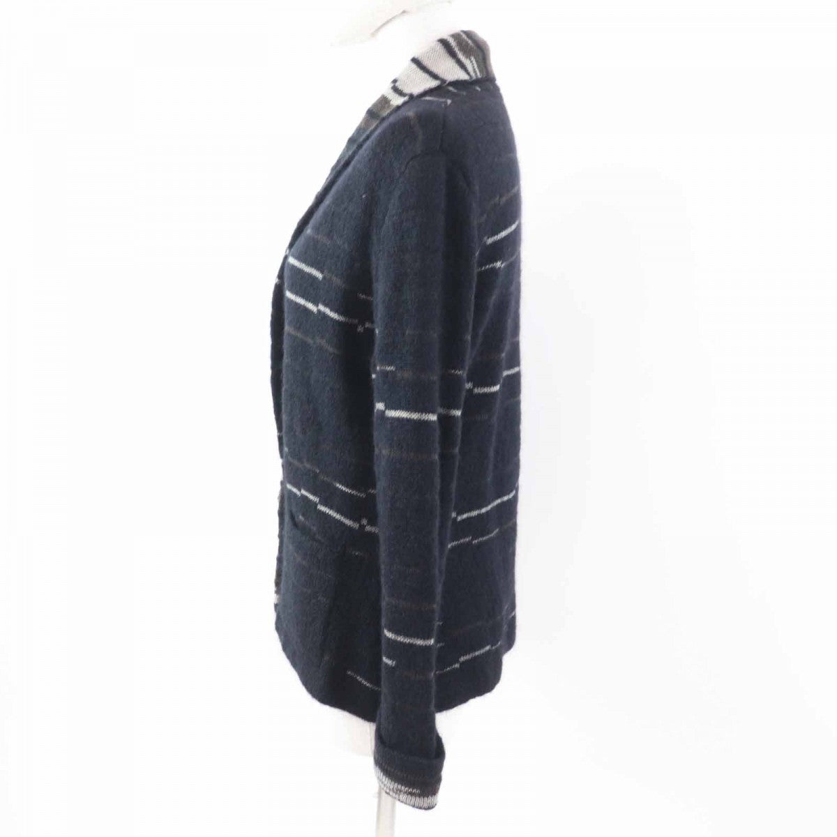 CHANEL cardigan 09A P36148 Main: 60% wool, Main: 25% mohair, Main: 15% paper Dark navy Women 42