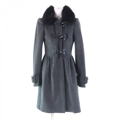 BURBERRY LONDON coat Outer: 80% wool, Outer: 20% cashmere, Lining: 50% acetate, Lining: 50% viscose (rayon), Part: 60% acetate gray Women 38