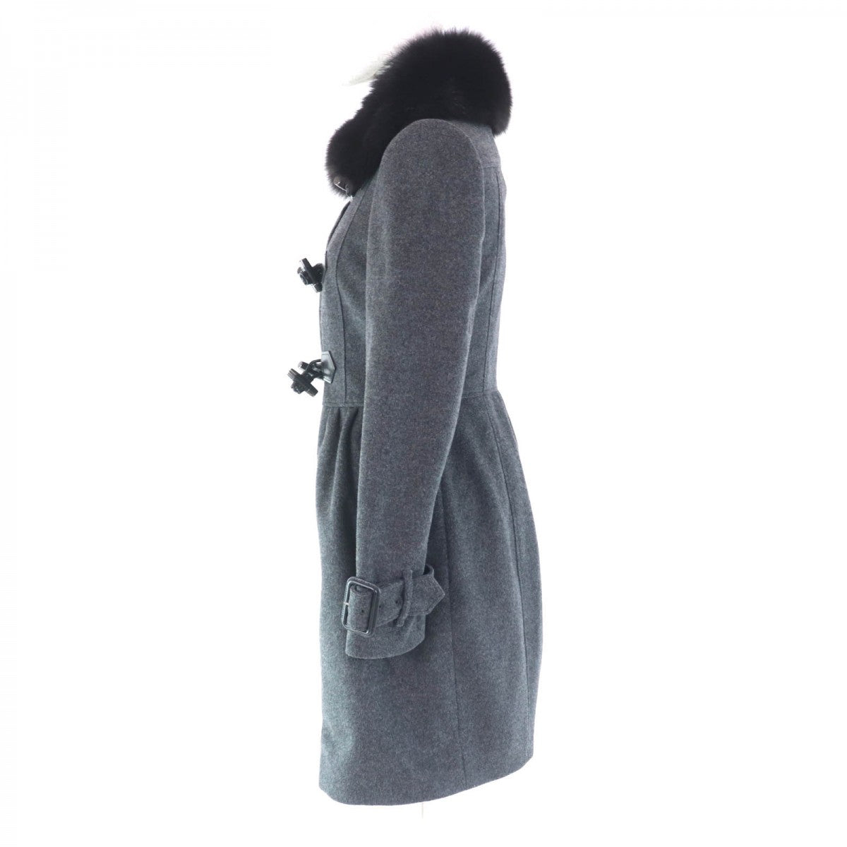 BURBERRY LONDON coat Outer: 80% wool, Outer: 20% cashmere, Lining: 50% acetate, Lining: 50% viscose (rayon), Part: 60% acetate gray Women 38