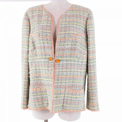 CHANEL Jacket 05P P26010 Outer material: 70% silk, Outer material: 10% cotton, Outer material: 10% acrylic, Outer material: 5% nylon, Outer material: 3% polyurethane Multi Women 46