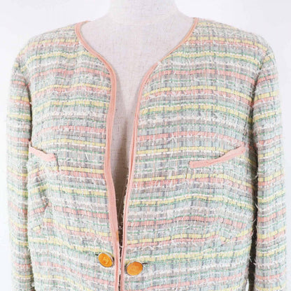 CHANEL Jacket 05P P26010 Outer material: 70% silk, Outer material: 10% cotton, Outer material: 10% acrylic, Outer material: 5% nylon, Outer material: 3% polyurethane Multi Women 46