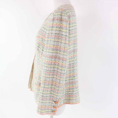 CHANEL Jacket 05P P26010 Outer material: 70% silk, Outer material: 10% cotton, Outer material: 10% acrylic, Outer material: 5% nylon, Outer material: 3% polyurethane Multi Women 46