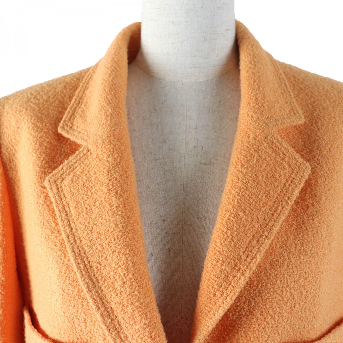 CHANEL tailored jacket 96P P06565V04632 Main: 90% wool, Main: 10% nylon, Lining: 100% rayon Orange Women 38
