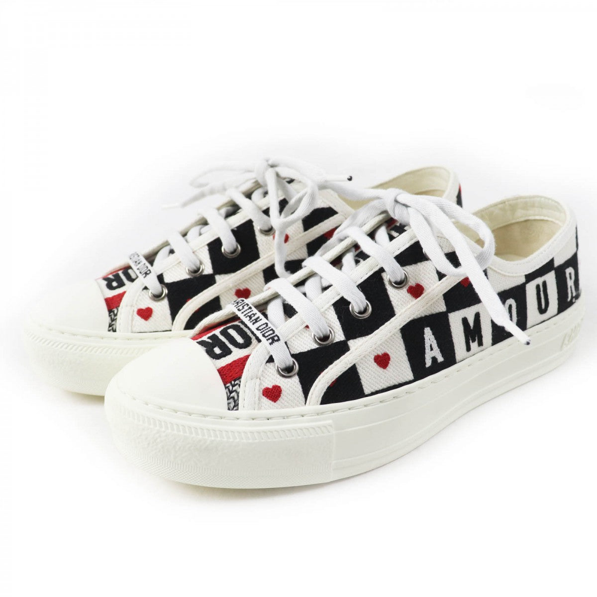 Christian Dior sneakers Main: Canvas, Part: Leather White black red WALK'N'DIOR Women 37