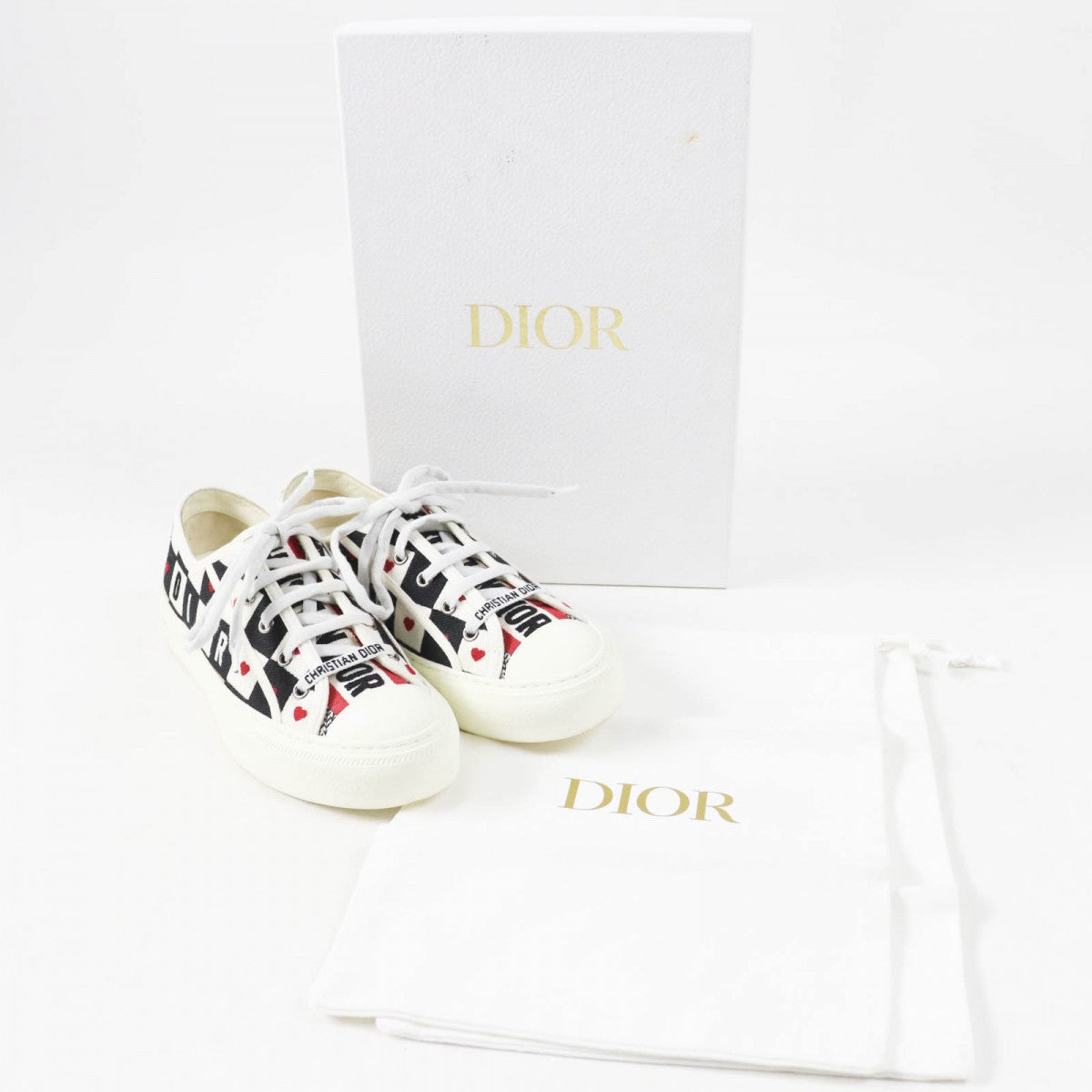 Christian Dior sneakers Main: Canvas, Part: Leather White black red WALK'N'DIOR Women 37