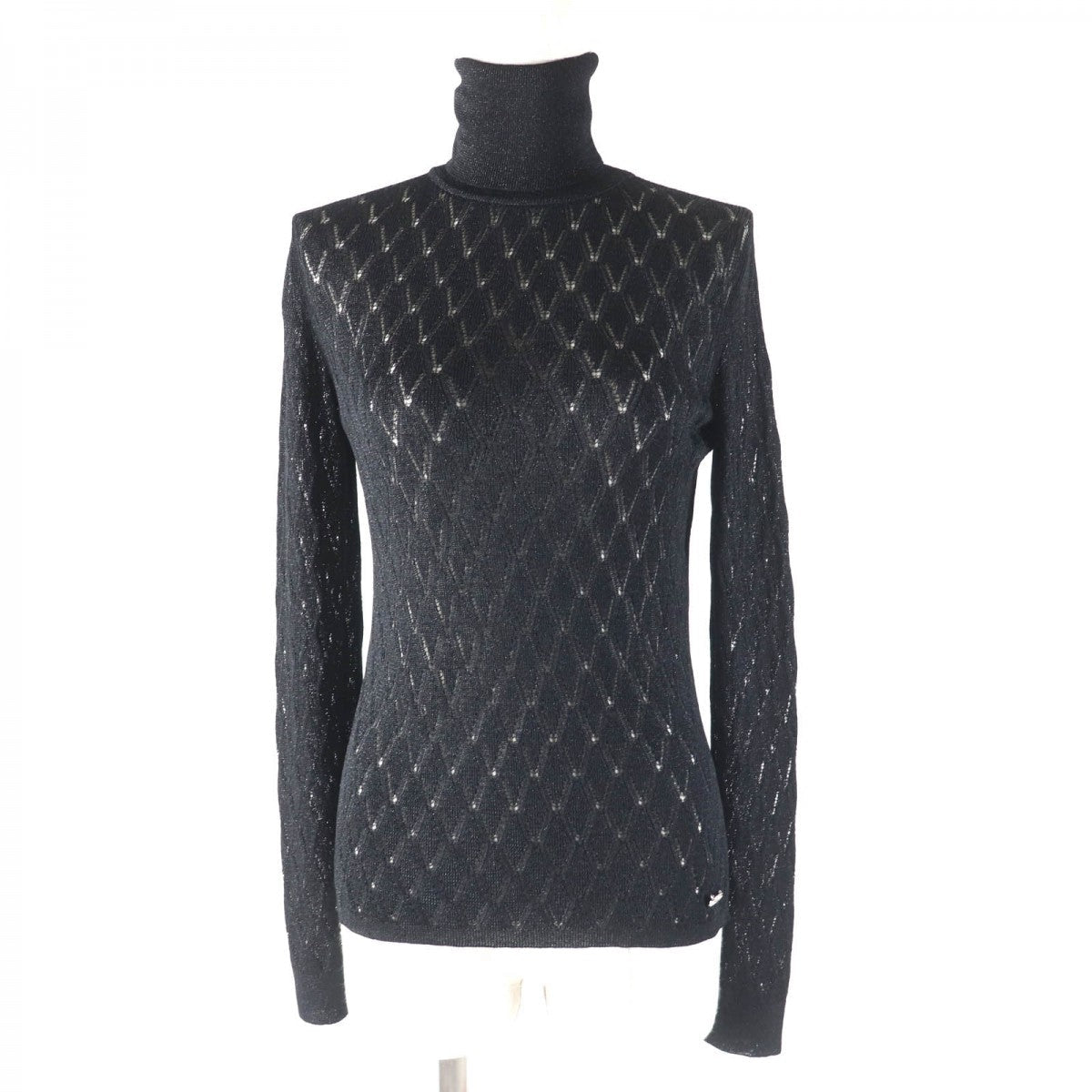 CHANEL knit P75380 Viscose black 38