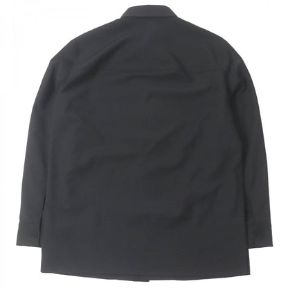 FENDI Long sleeve shirt FW1145 Main: 53% polyester, 43% wool, 4% polyurethane black mens 46