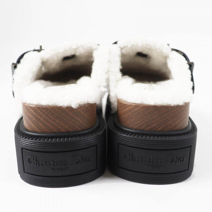 Christian Dior Sandals Main: Leather, Part: Mouton Black White Diorquake Women 34