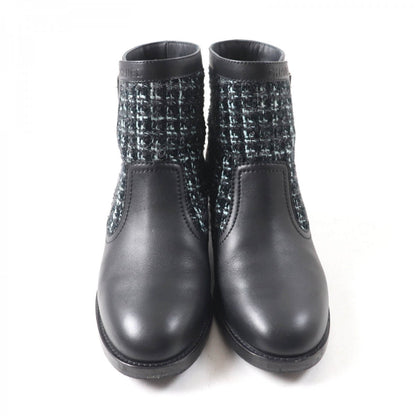 CHANEL Ankle boots 22B G39334 Main: Leather, Part: Tweed multicolor Women 38 C