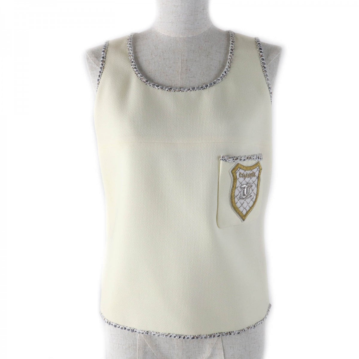 CHANEL Cut 05C P24999 Outer: 100% wool, Lining: 95% silk, Lining: 5% elastane off white Women 36