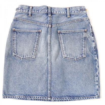 CELINE skirt S195 571Q 08YC Main: 100% cotton Indigo Women 28
