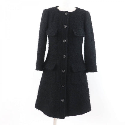 CHANEL coat P46625V28631 Main: 80% wool, Main: 13% acrylic, Main: 7% nylon, Lining: 100% silk black Women 34
