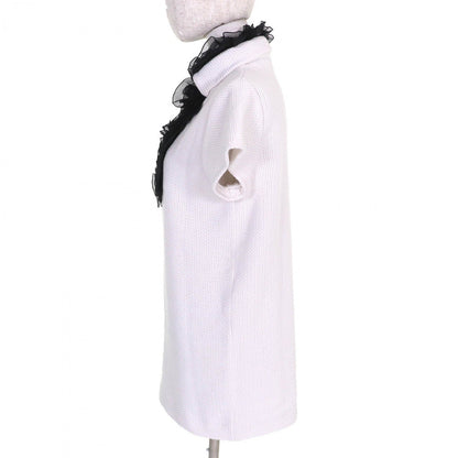 CHANEL knit P71969 cotton White black 34