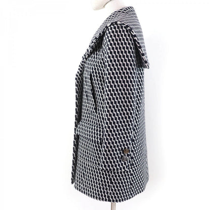 CHANEL coat P59081V39106 Main: 98% wool, Main: 2% elastane (polyurethane), Lining: 100% silk Black White Women 36