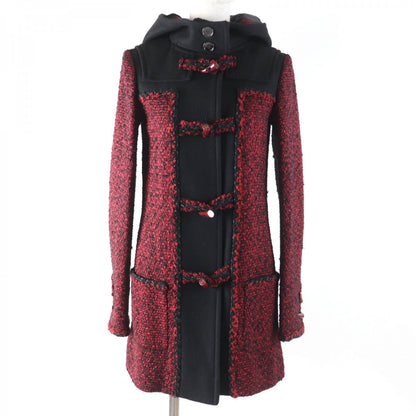 CHANEL coat P42310W05008 Main: 58% wool, Main: 29% acrylic, Main: 9% silk, Main: 4% nylon, Lining: 100% silk Red type Women 34
