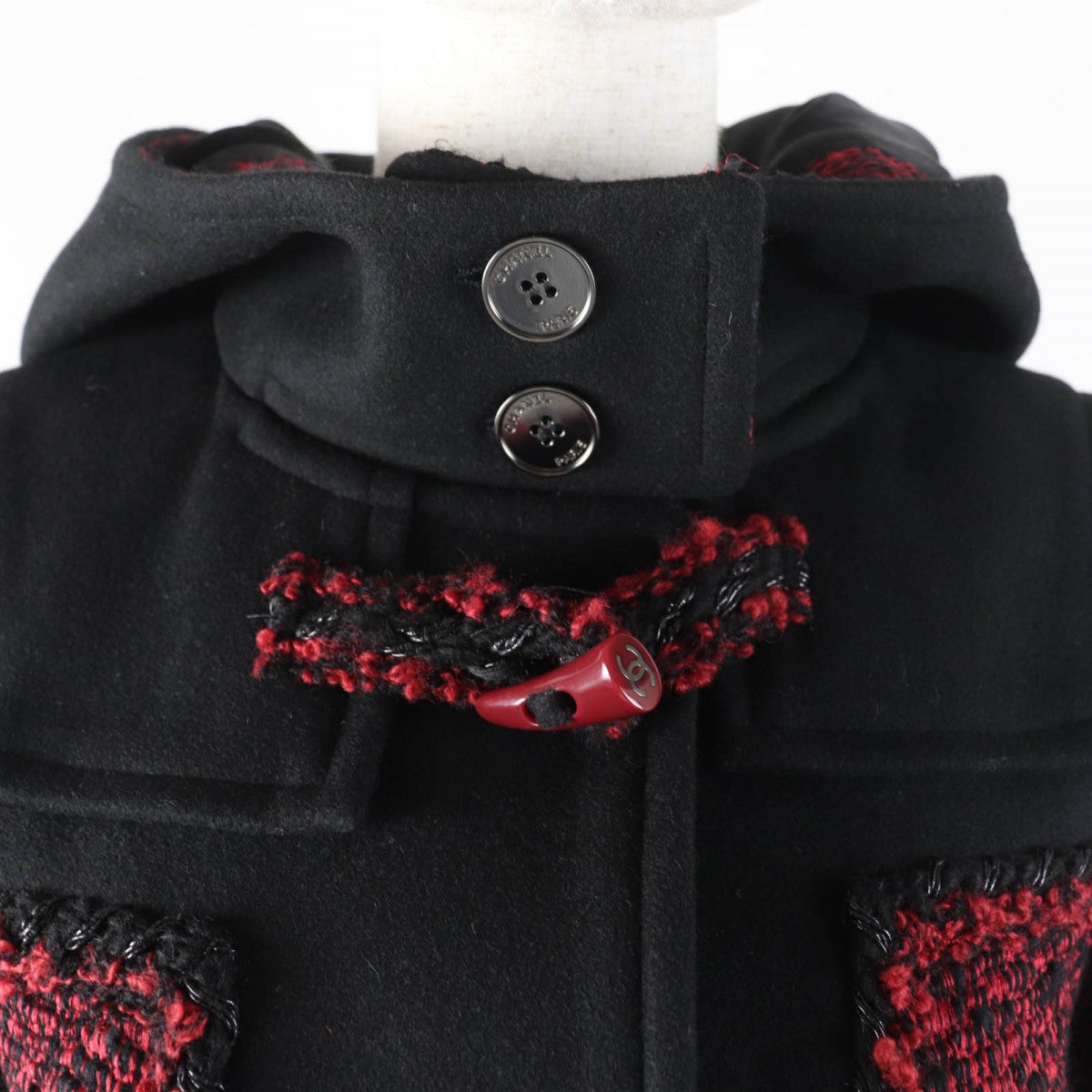 CHANEL coat P42310W05008 Main: 58% wool, Main: 29% acrylic, Main: 9% silk, Main: 4% nylon, Lining: 100% silk Red type Women 34