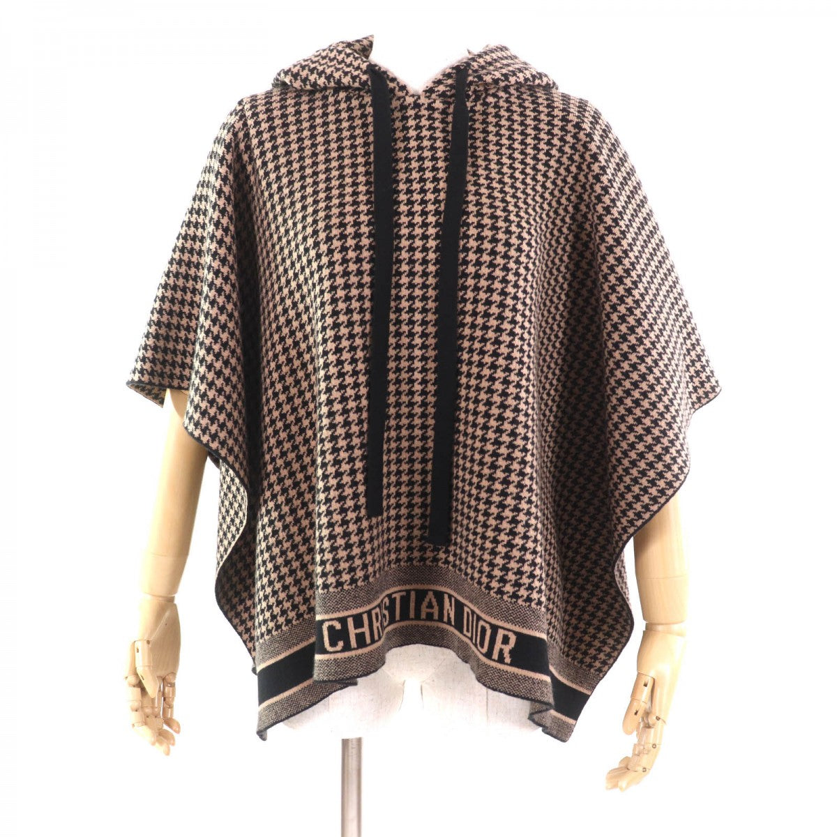 Christian Dior poncho 024C12AM035 cashmere Brown black 40