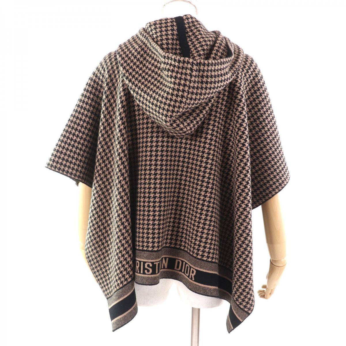 Christian Dior poncho 024C12AM035 cashmere Brown black 40