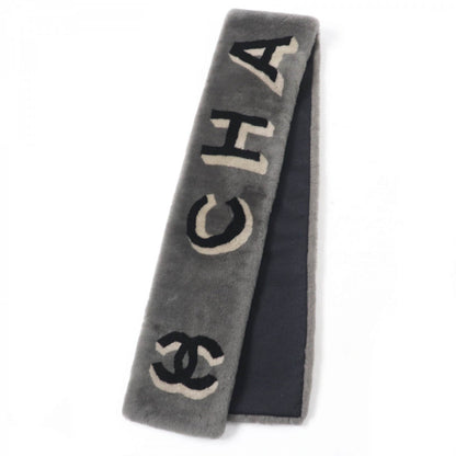 CHANEL shawl 20B AA7074 Main: 100% mouton, lining: 100% cashmere gray Women