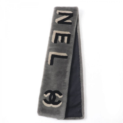 CHANEL shawl 20B AA7074 Main: 100% mouton, lining: 100% cashmere gray Women