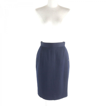 CHANEL Tight Skirt P04471 Main: 100% wool Navy Women 38