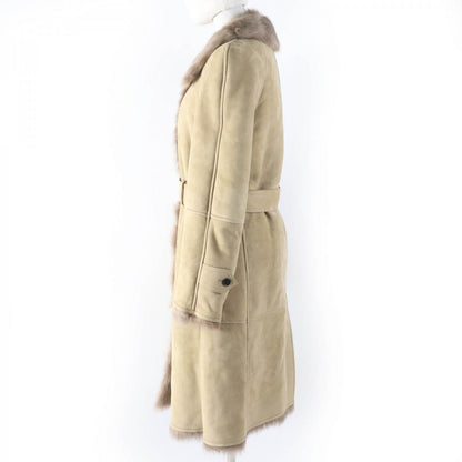 BURBERRY Mouton coat Main: 100% mouton, Part: 100% lamb leather beige Women 40