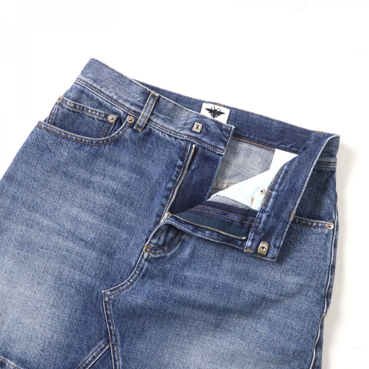 Christian Dior Mini skirt 422J21A3830 Main: 100% cotton Indigo Women 40