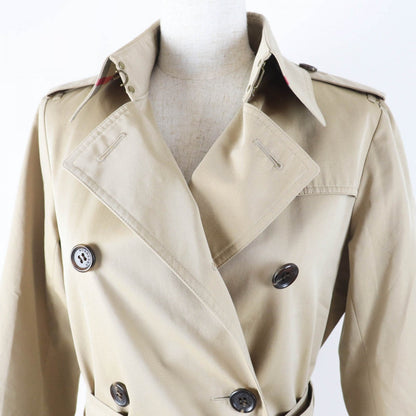 BURBERRY LONDON trench coat Main: 100% cotton, Lining: cotton, Sleeve lining: cupra, Leather part: cowhide beige Women 36