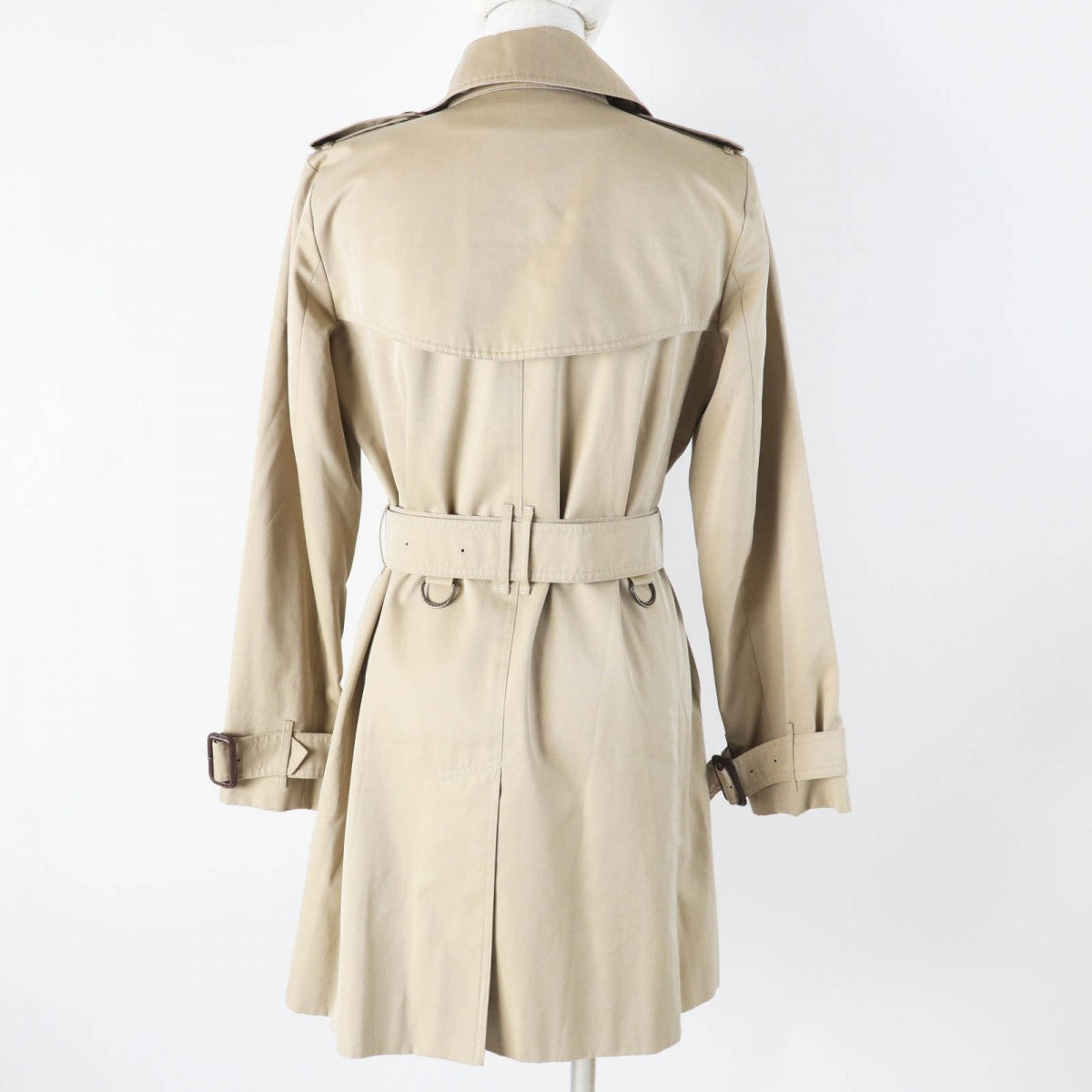 BURBERRY LONDON trench coat Main: 100% cotton, Lining: cotton, Sleeve lining: cupra, Leather part: cowhide beige Women 36