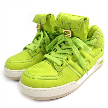 FENDI High cut sneakers 8E8380 Nylon Light green 36