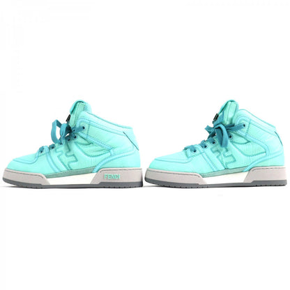 FENDI High cut sneakers 8E8380 Main: Nylon, Part: Leather Light blue Women 36