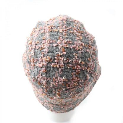CHANEL hat Main: 52% wool, Main: 39% polyamide (nylon), Main: 8% cotton, Main: 1% alpaca, Lining: 100% cotton Gray pink Women M