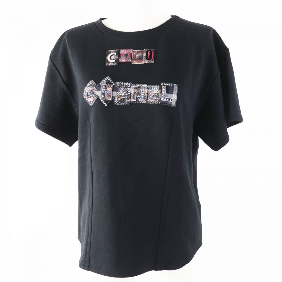 CHANEL Short sleeve T-shirt 21B P71283 Main: 100% cotton black multi Women 40