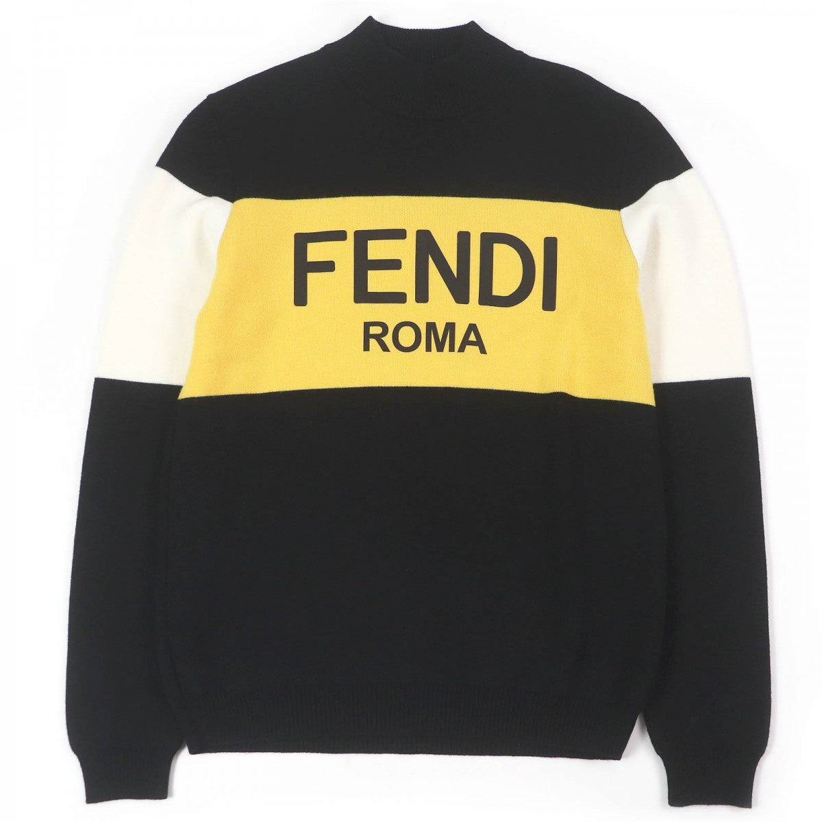 FENDI sweater FAE541 Main: 100% wool, Part: 100% polyurethane Black type mens 48