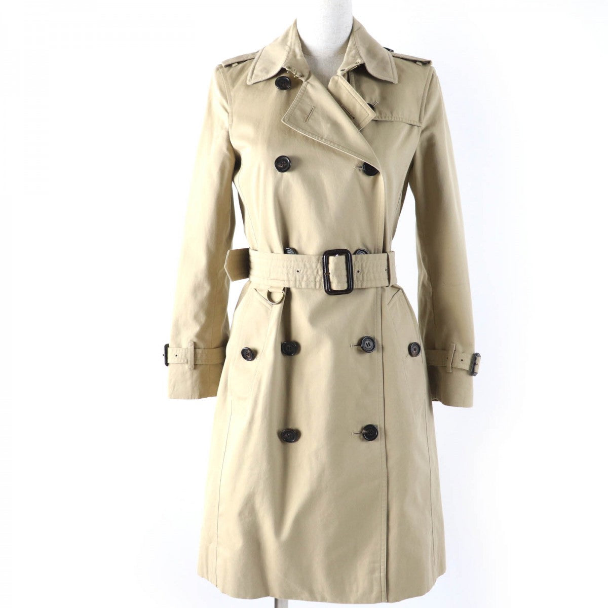 BURBERRY trench coat Main: 100% cotton, Lining: 100% cotton, Part: 100% cotton beige Kensington Women 36