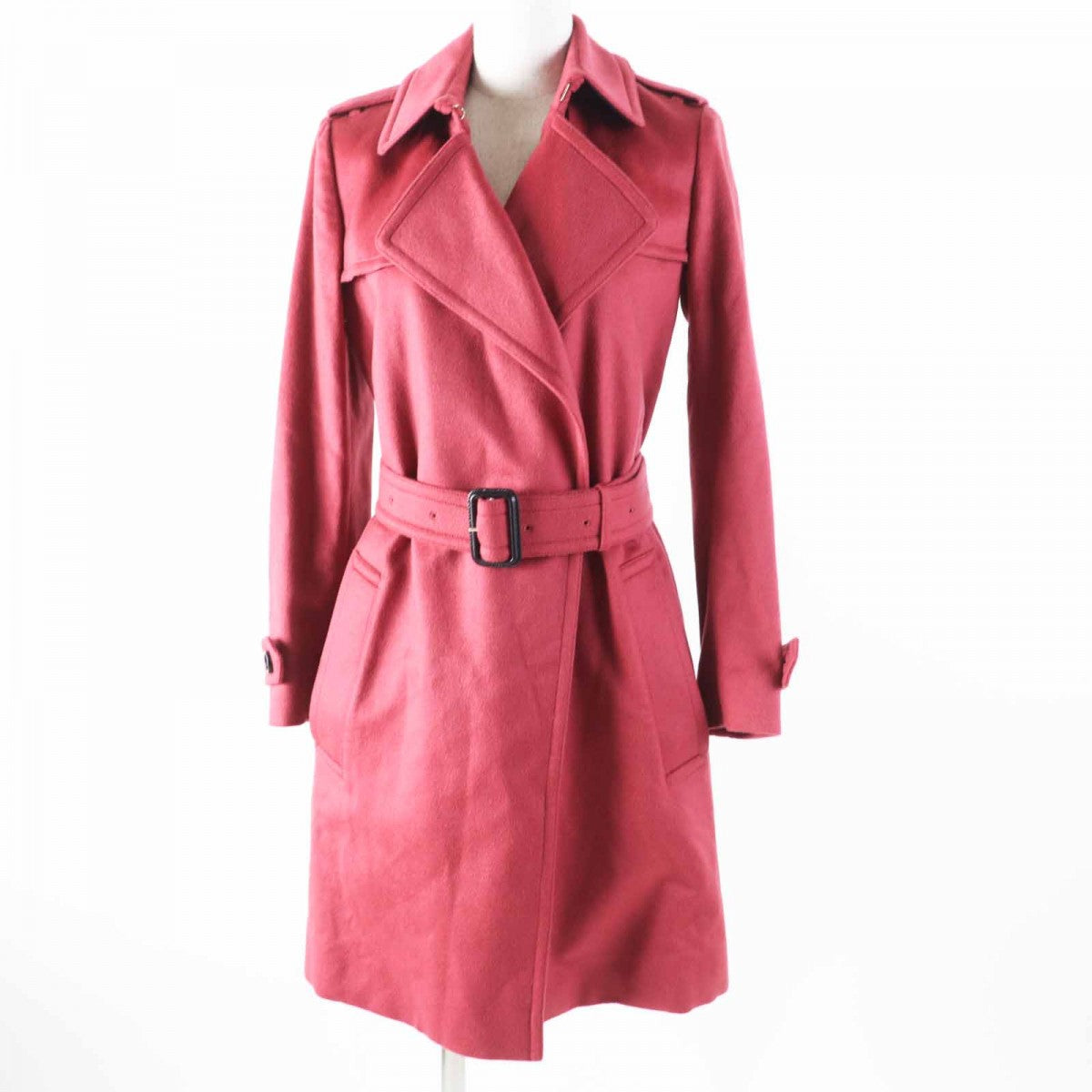 BURBERRY coat 4023676 Main: 100% cashmere, Lining: 60% acetate, Lining: 40% cupra, Part: 70% wool, Part: 20% nylon Pink type Women 34