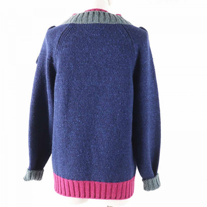 CHANEL knit P44484 Main: 46% cashmere, Main: 19% silk, Main: 19% wool, Main: 16% mohair Navy Pink Gray Women 38