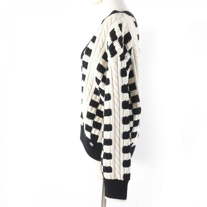 CHANEL knit P74123K10621 Main: 97% cashmere, Main: 2% polyamide, Main: 1% polyurethane White black Women 38