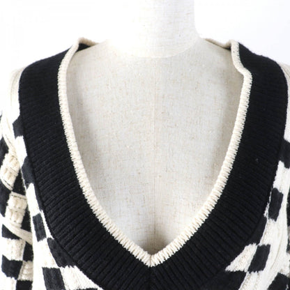 CHANEL knit P74123K10621 Main: 97% cashmere, Main: 2% polyamide, Main: 1% polyurethane White black Women 38