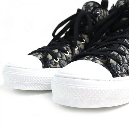 Dior HOMME High cut sneakers 3SH126ZSA H961 Cotton, Technical Fabric black Dior Oblique B23 mens 43