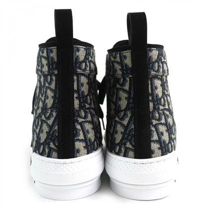 Dior HOMME High cut sneakers 3SH126ZSA H961 Cotton, Technical Fabric black Dior Oblique B23 mens 43
