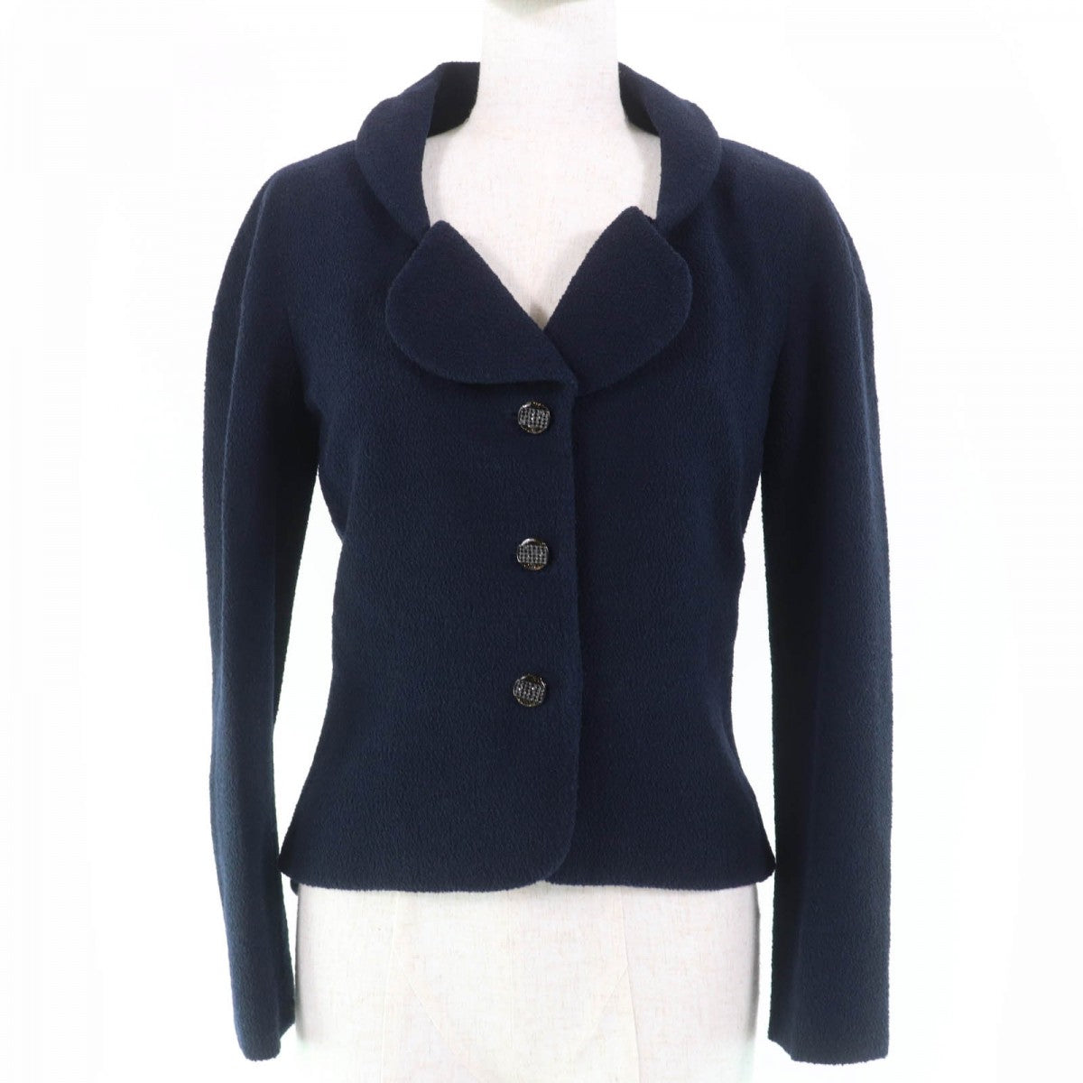 CHANEL Jacket P42610V18196  wool Navy 38
