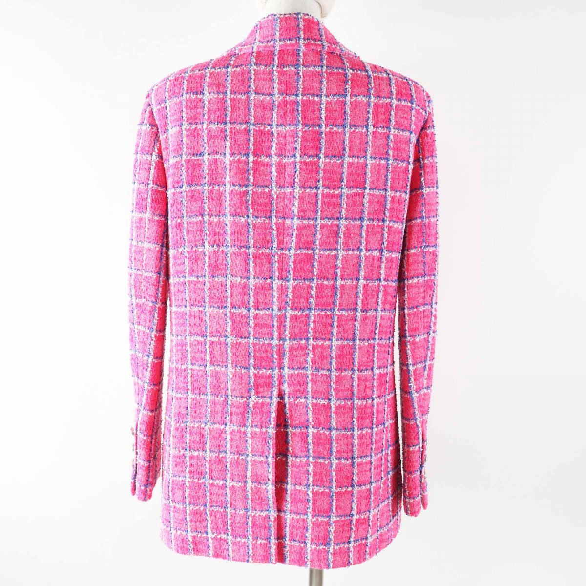 CHANEL Jacket 24P P76732 Main: 41% cotton, Main: 32% polyamide (nylon), Main: 20% acrylic, Main: 7% viscose (rayon), Lining: 65% cotton Pink Blue White Women 38