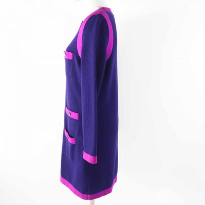 CHANEL cardigan P75656 Main: 100% cashmere Navy purple Women 36