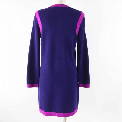 CHANEL cardigan P75656 Main: 100% cashmere Navy purple Women 36