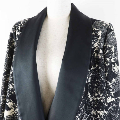 CHANEL coat P60011 Main: 100% cotton, Lining: 100% silk, Part: 100% silk Black light beige Women 36