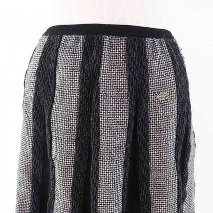 CHANEL skirt 05A P26661 Main: 79% wool, Main: 13% polyester, Main: 8% nylon, Part: 100% wool Black gray white Women 40