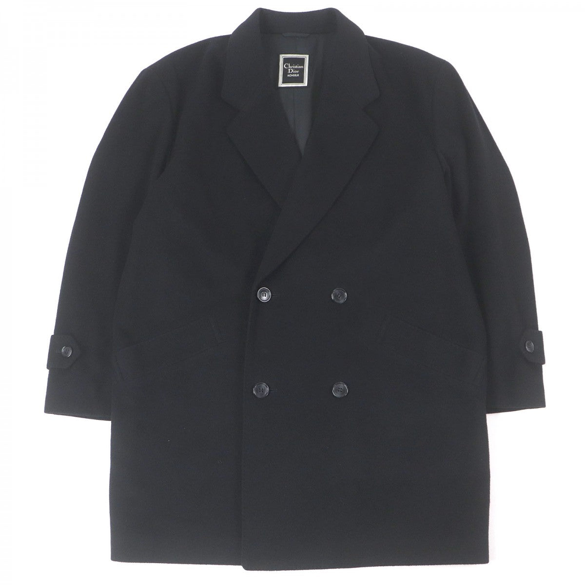Christian Dior coat Outer: 100% cashmere, Lining: 50% cupra, Lining: 50% polyester black mens L