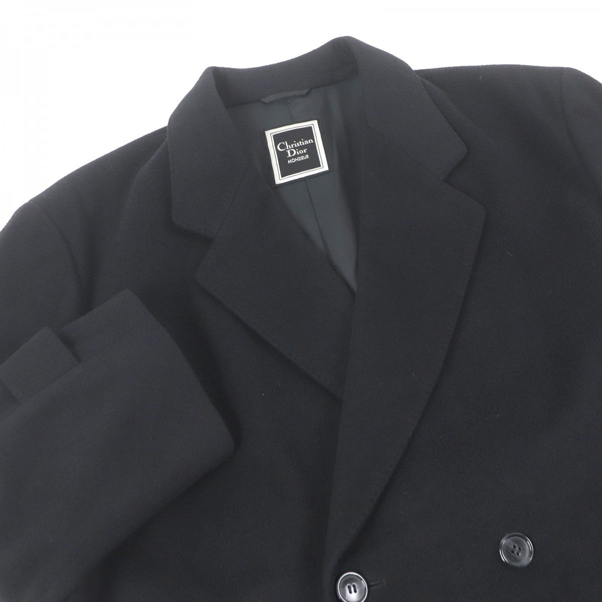Christian Dior coat Outer: 100% cashmere, Lining: 50% cupra, Lining: 50% polyester black mens L